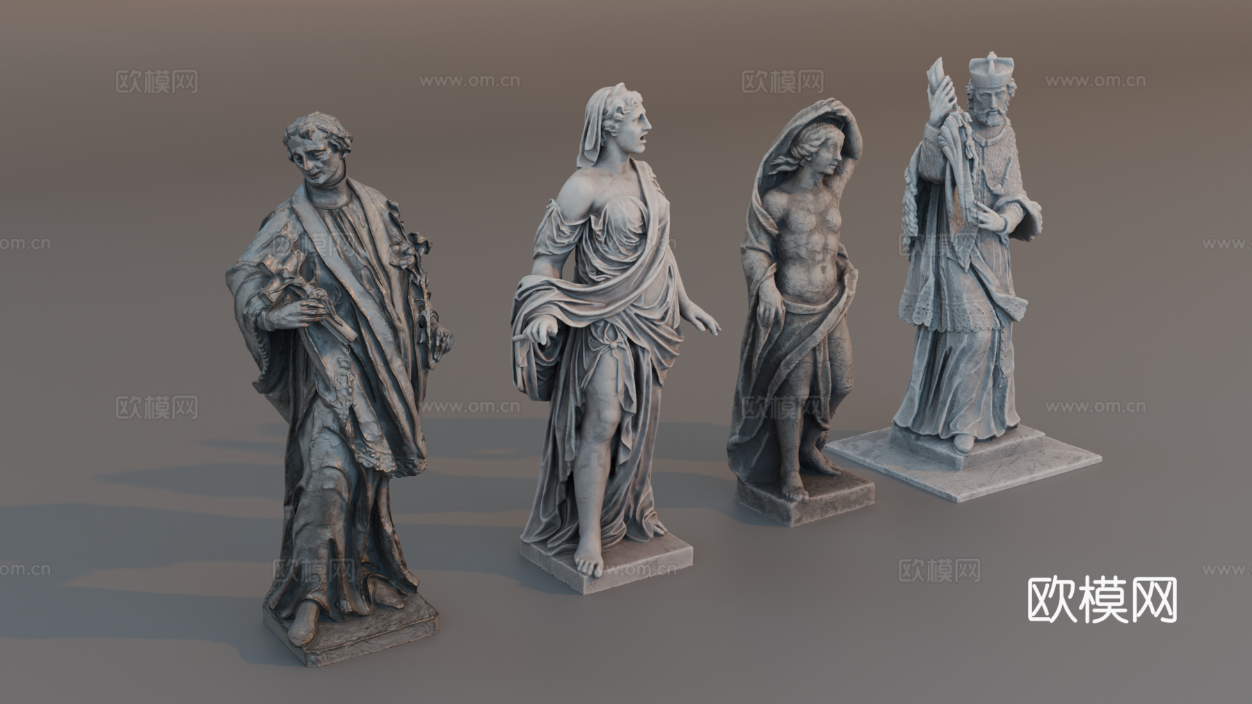 雕像 石像 欧式复古雕像 神话雕像 人物雕像su模型