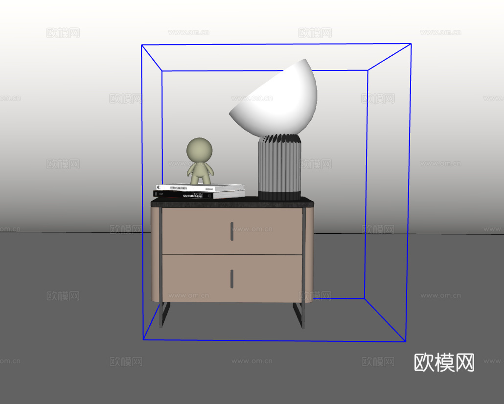 床头柜su模型