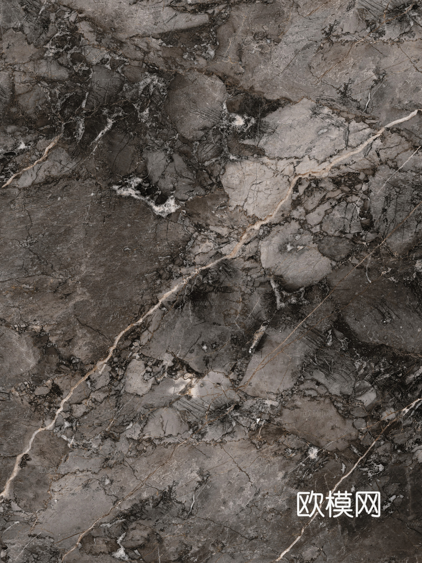 无缝深灰色乱纹大理石