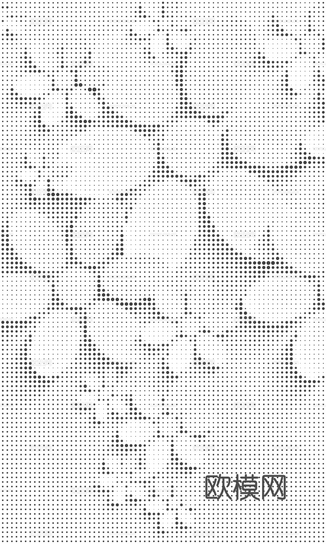 渐变花朵冲孔板