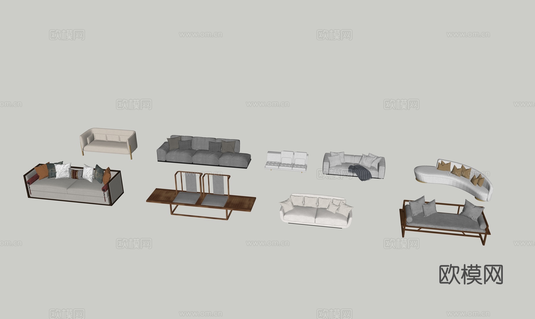 现代网红沙发su模型