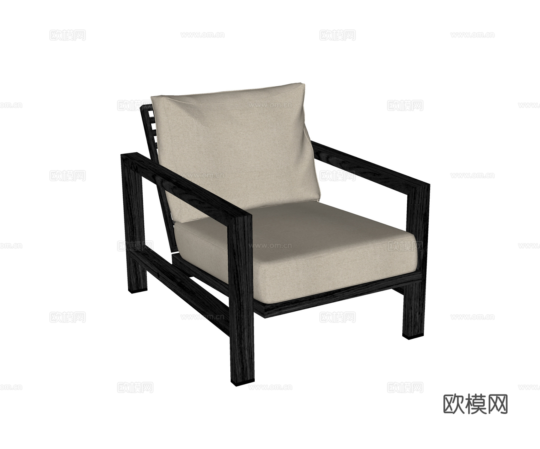 现代休闲椅 单椅su模型