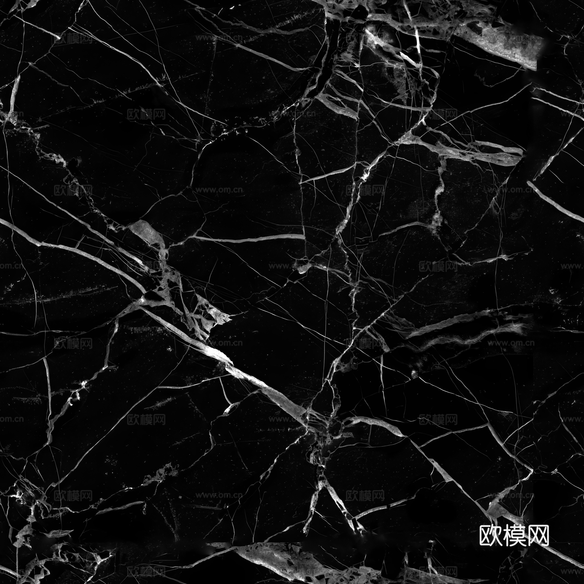 现代无缝黑色大理石 黑白根大理石