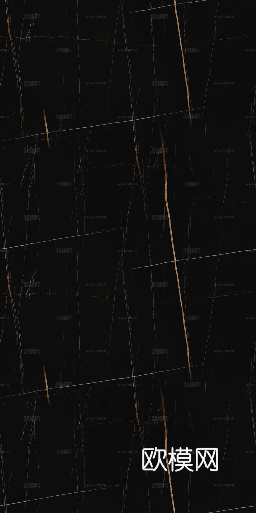 意式极简无缝劳伦黑金大理石纹岩板