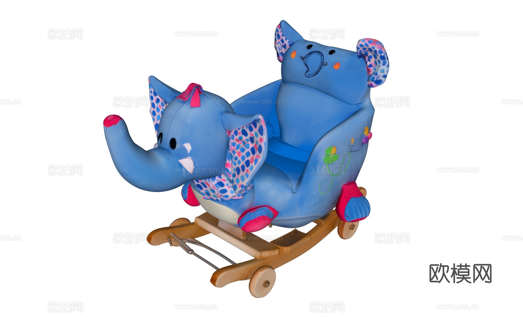 大象布偶婴儿车su模型
