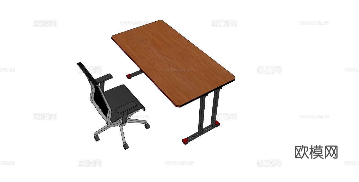 培训桌椅 培训椅 培训桌su模型