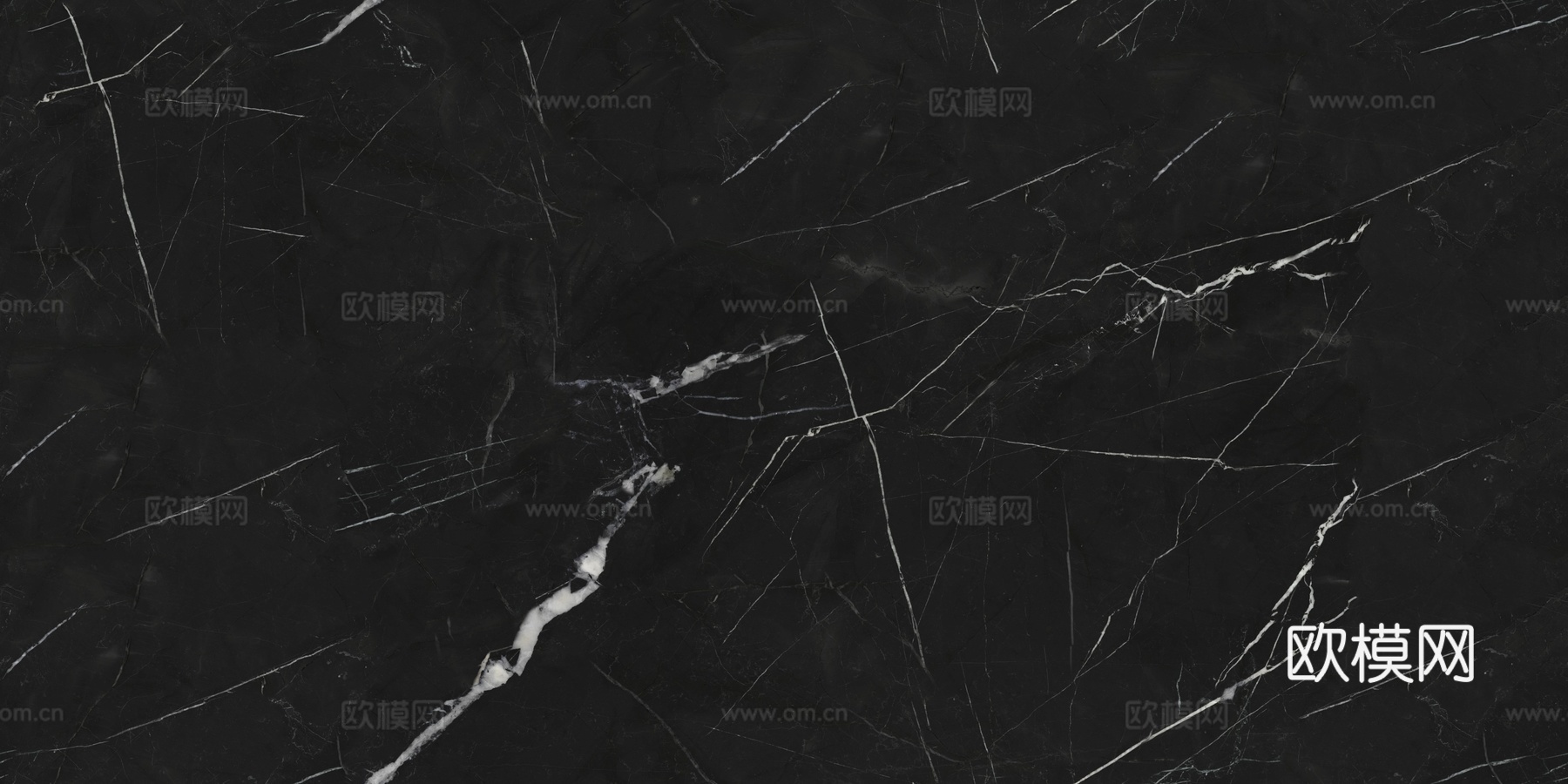 现代无缝黑色连纹黑白根大理石岩板