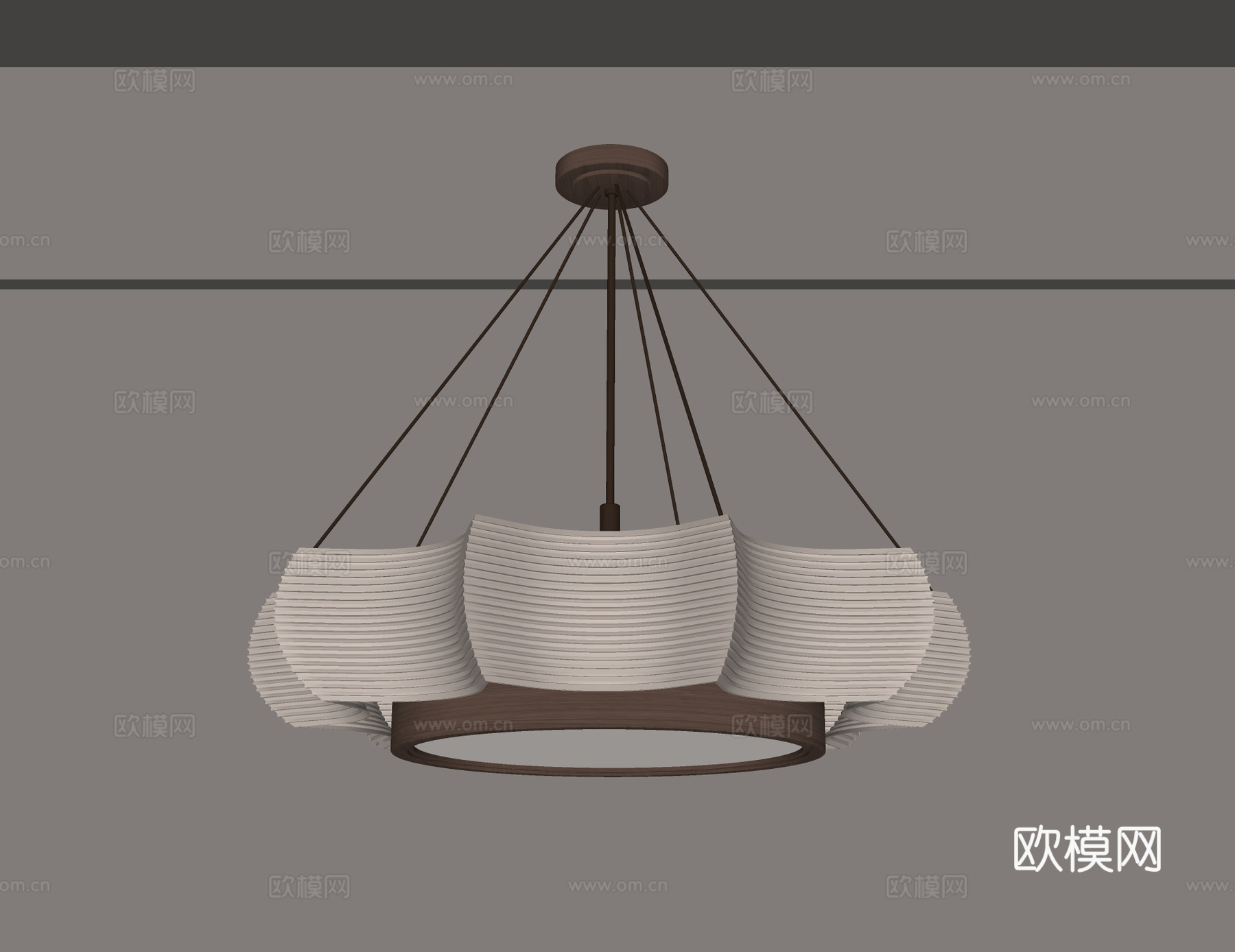 法式中古风吊灯su模型