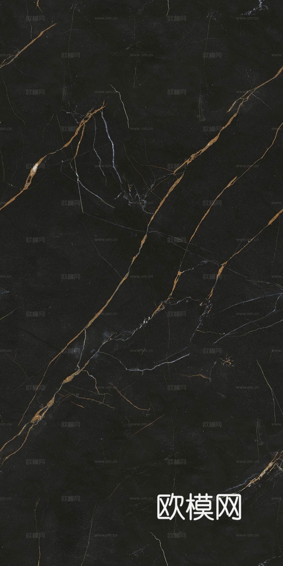 现代轻奢无缝黑罗兰大理石岩板