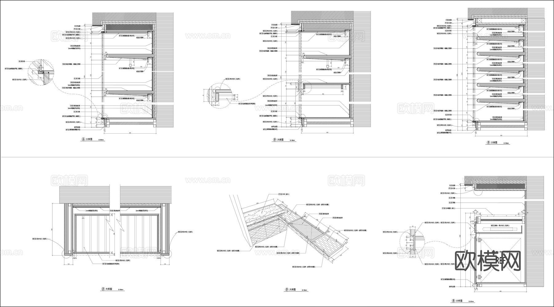 全屋定制衣柜 卧室衣柜  水吧台柜子 柜子节点图cad施工图