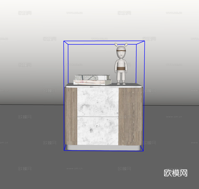 床头柜su模型下载（渲染图2）