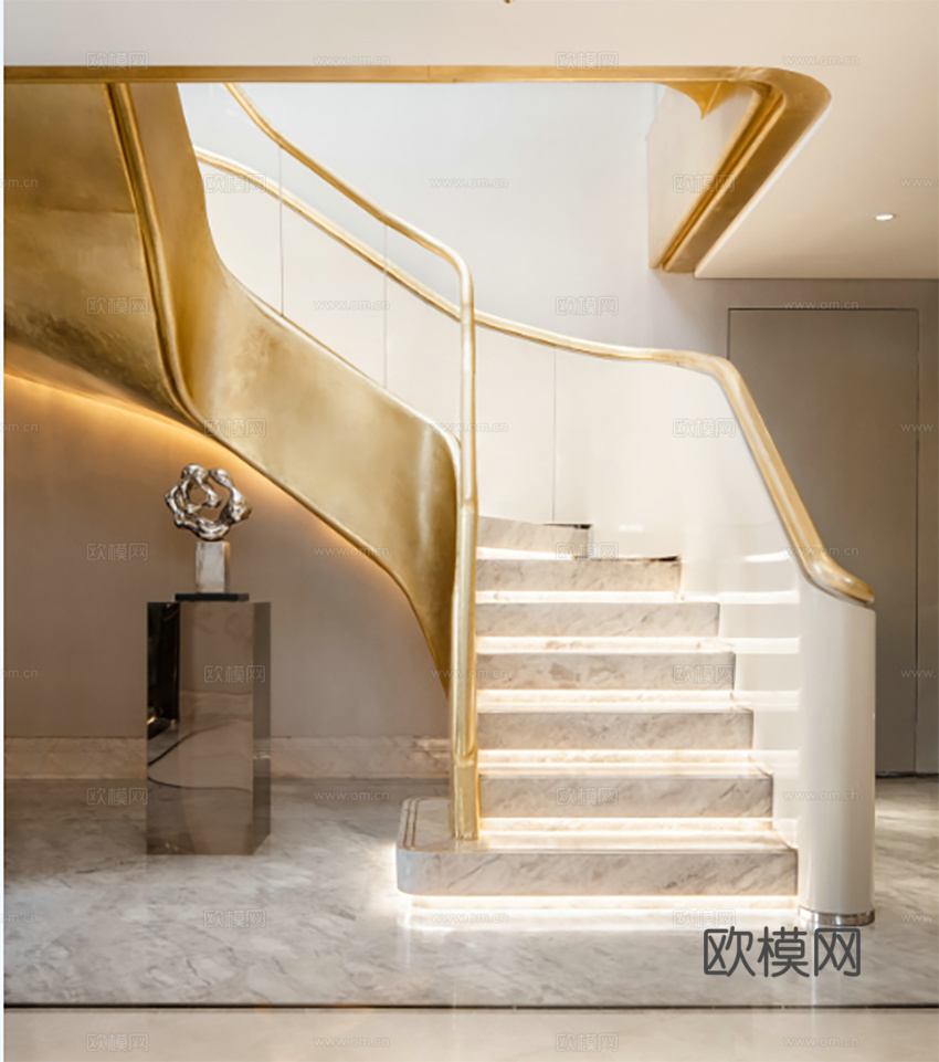 步梯 石材梯步 别墅楼梯间  扶手楼梯 楼梯立面图节点图cad施工图