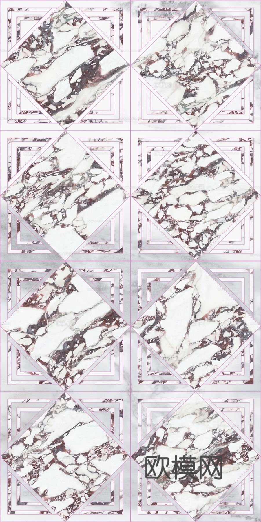 宝格丽大理石瓷砖石材几何地面拼花下载
