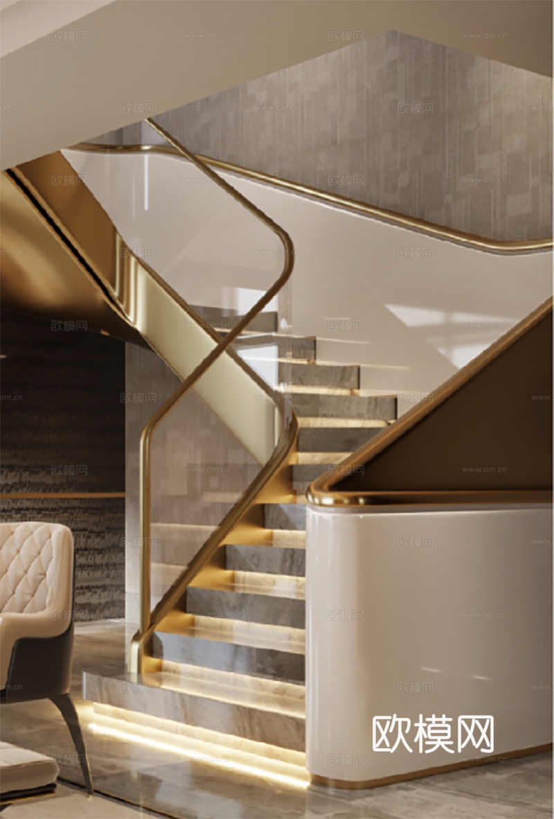 步梯 石材梯步 别墅楼梯间  扶手楼梯 楼梯立面图节点图cad施工图