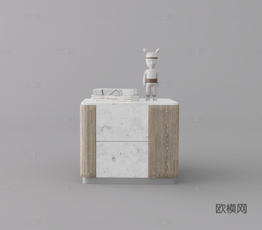 床头柜su模型下载（渲染图1）