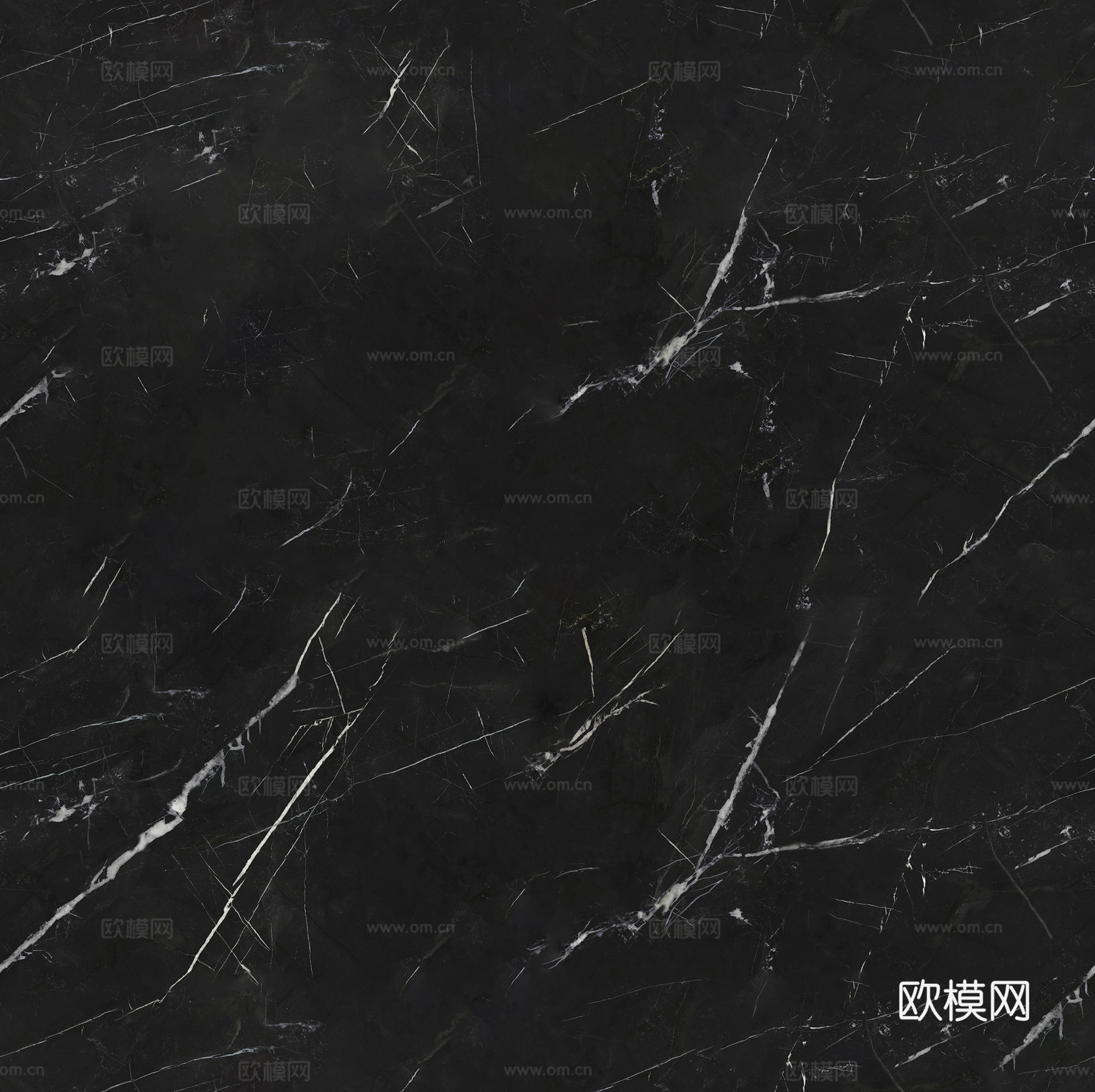 现代无缝黑色连纹黑白根大理石岩板