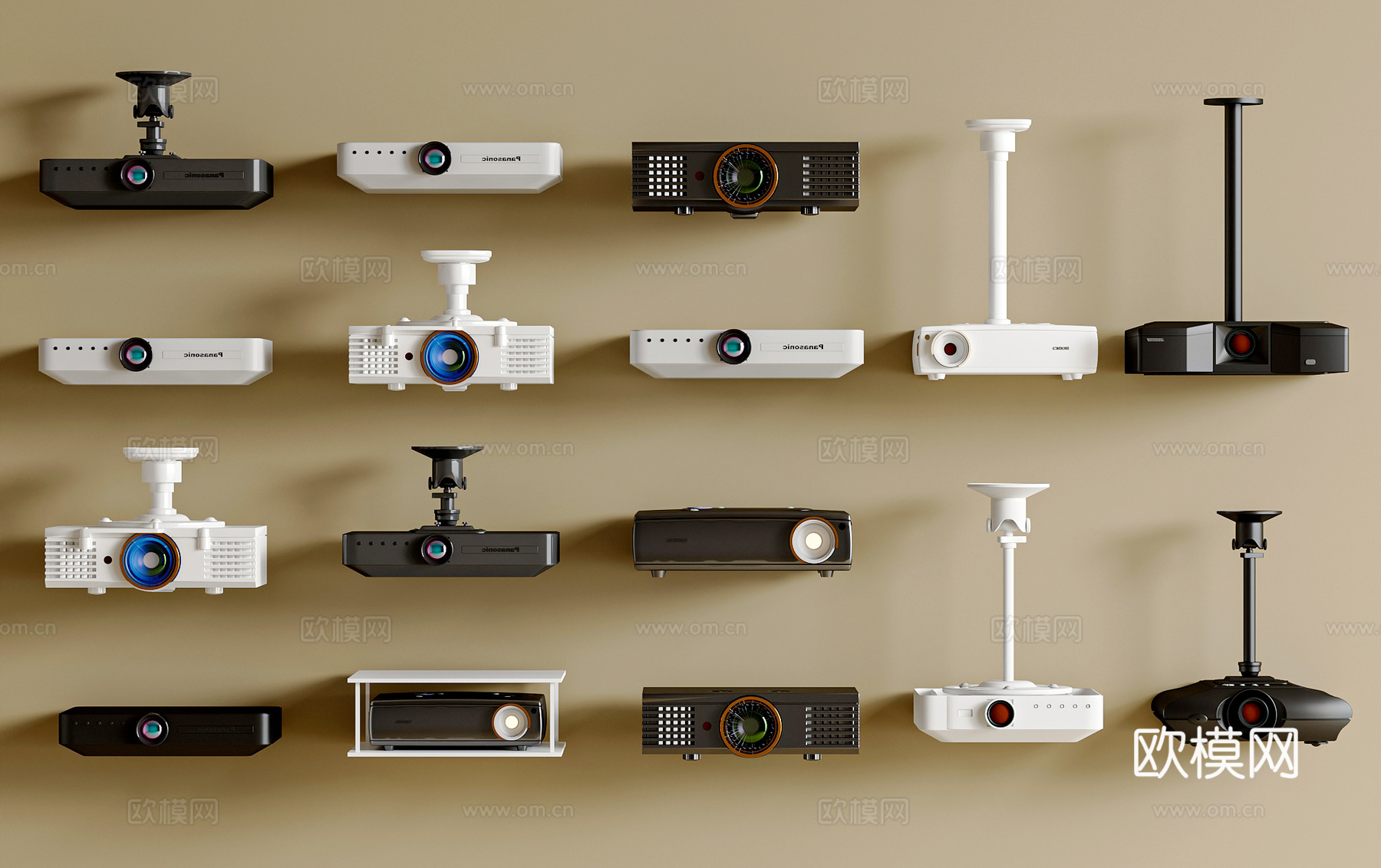 现代投影仪 投影设备3d模型下载