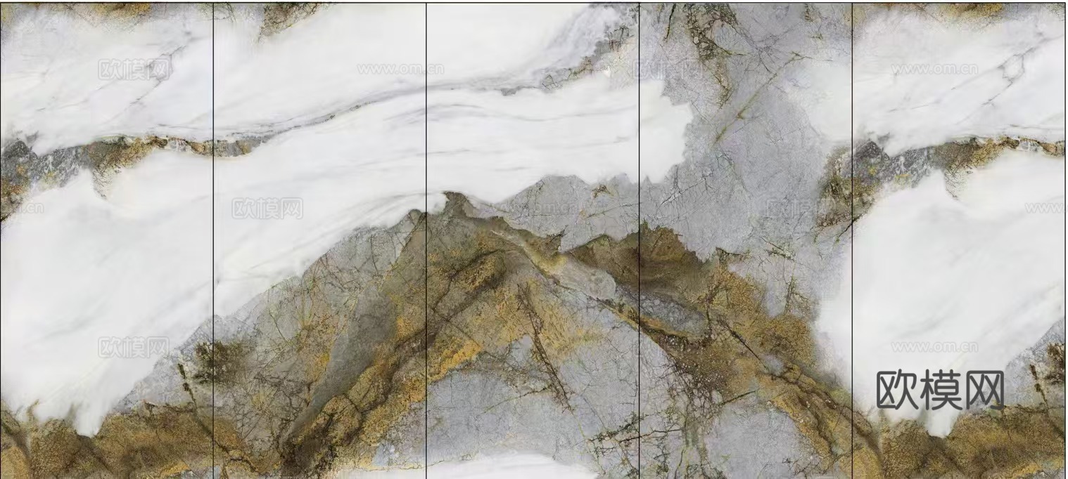 电视背景墙石材贴图下载（渲染图5）