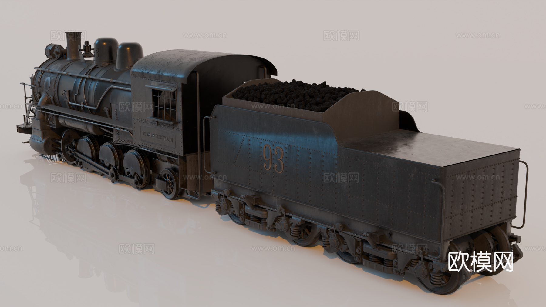 复古火车 火车车厢 煤炭火车 轨道火车 蒸汽火车su模型
