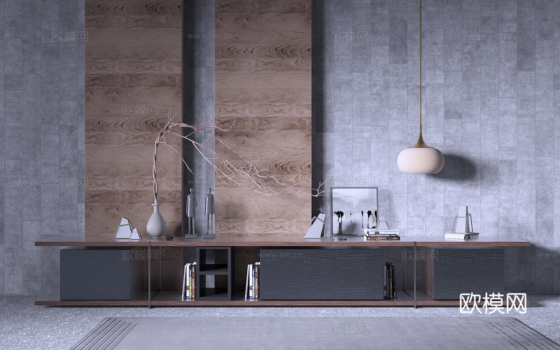 北欧现代 时尚 北欧 电视柜 饰品 吊灯3d模型下载