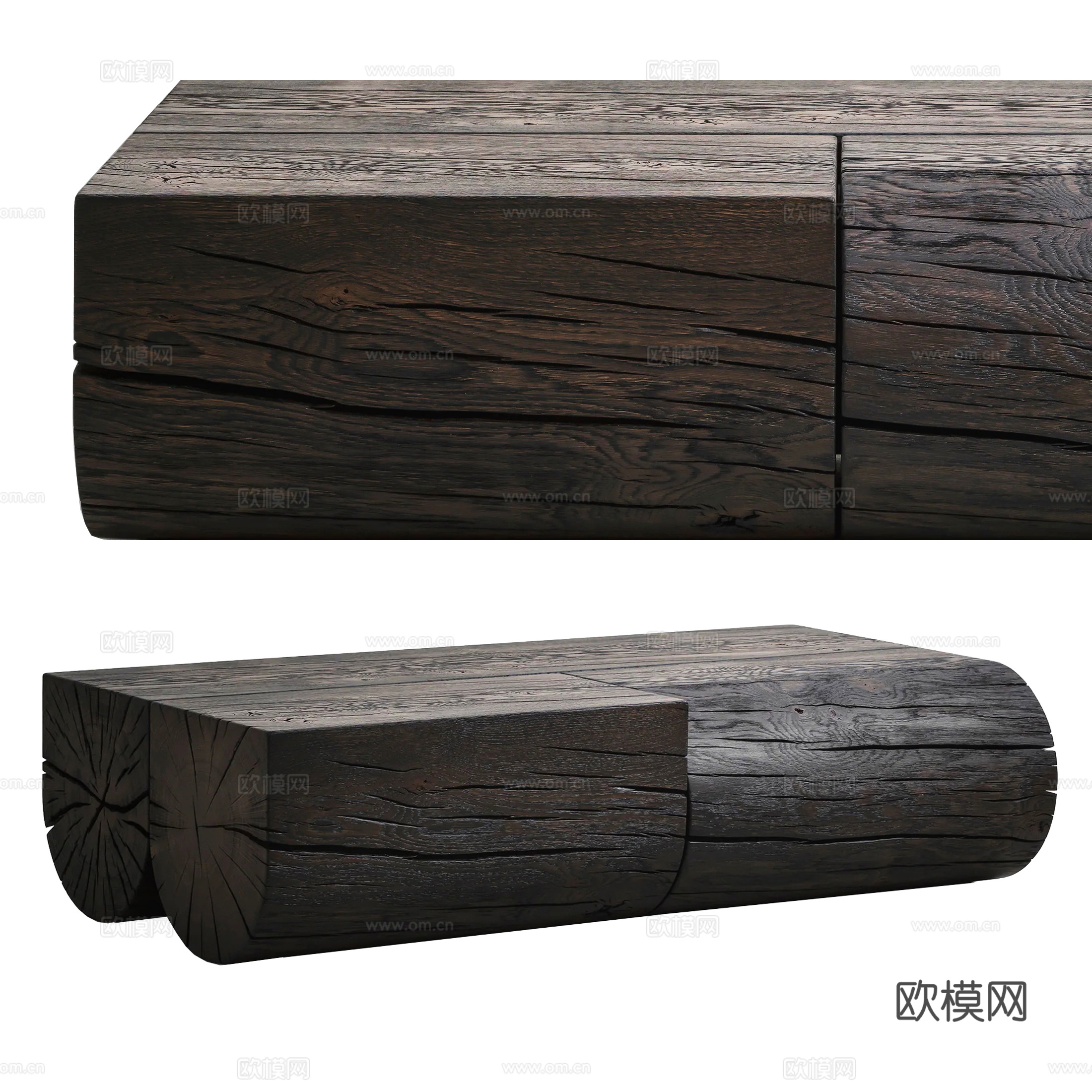 木质矮凳 长凳su模型