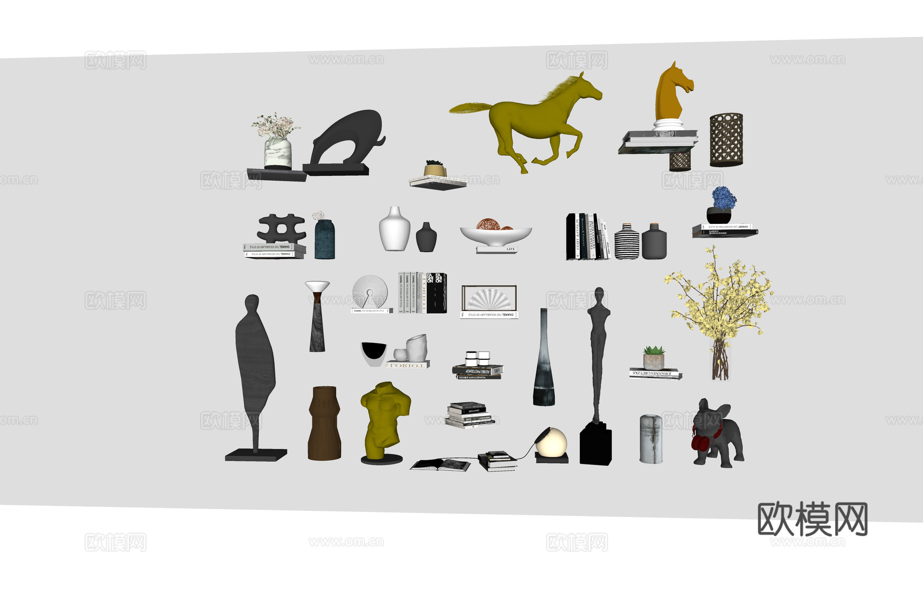 灯具 玩具 架子 小品 书籍 装饰品 小物件su模型