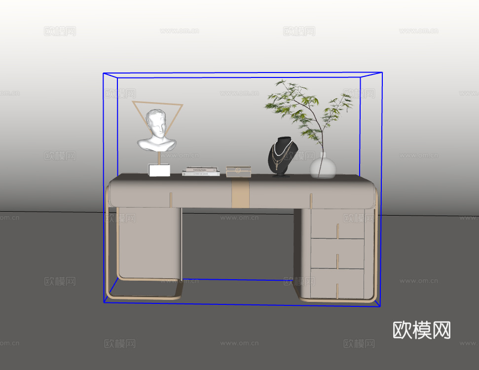 梳妆台su模型