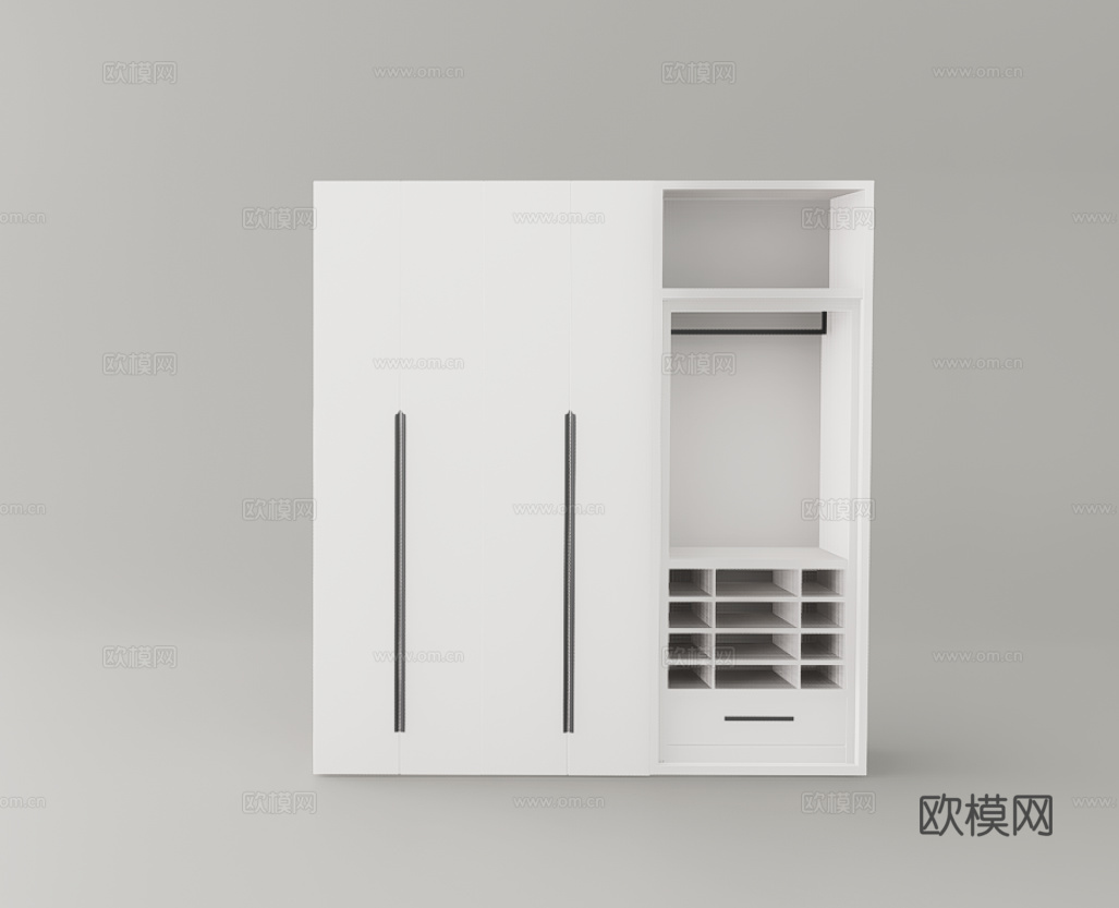 衣柜su模型下载（渲染图1）