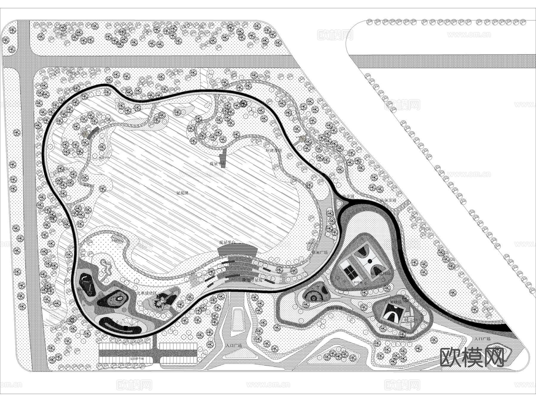 10套体育公园景观CAD平面图施工图cad施工图