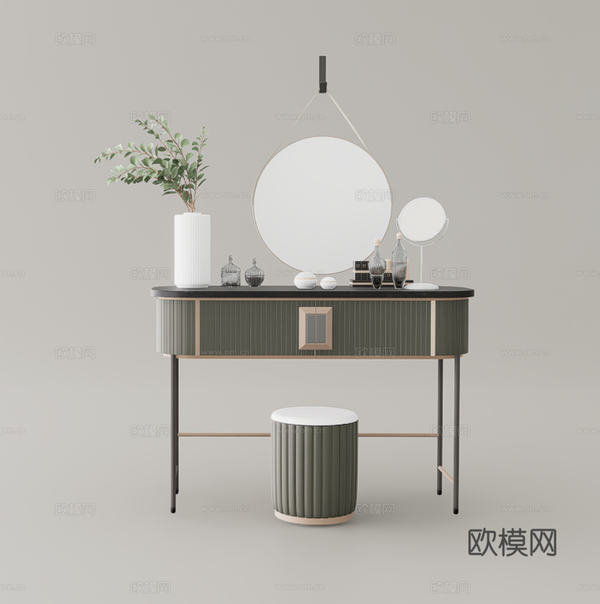 梳妆台su模型