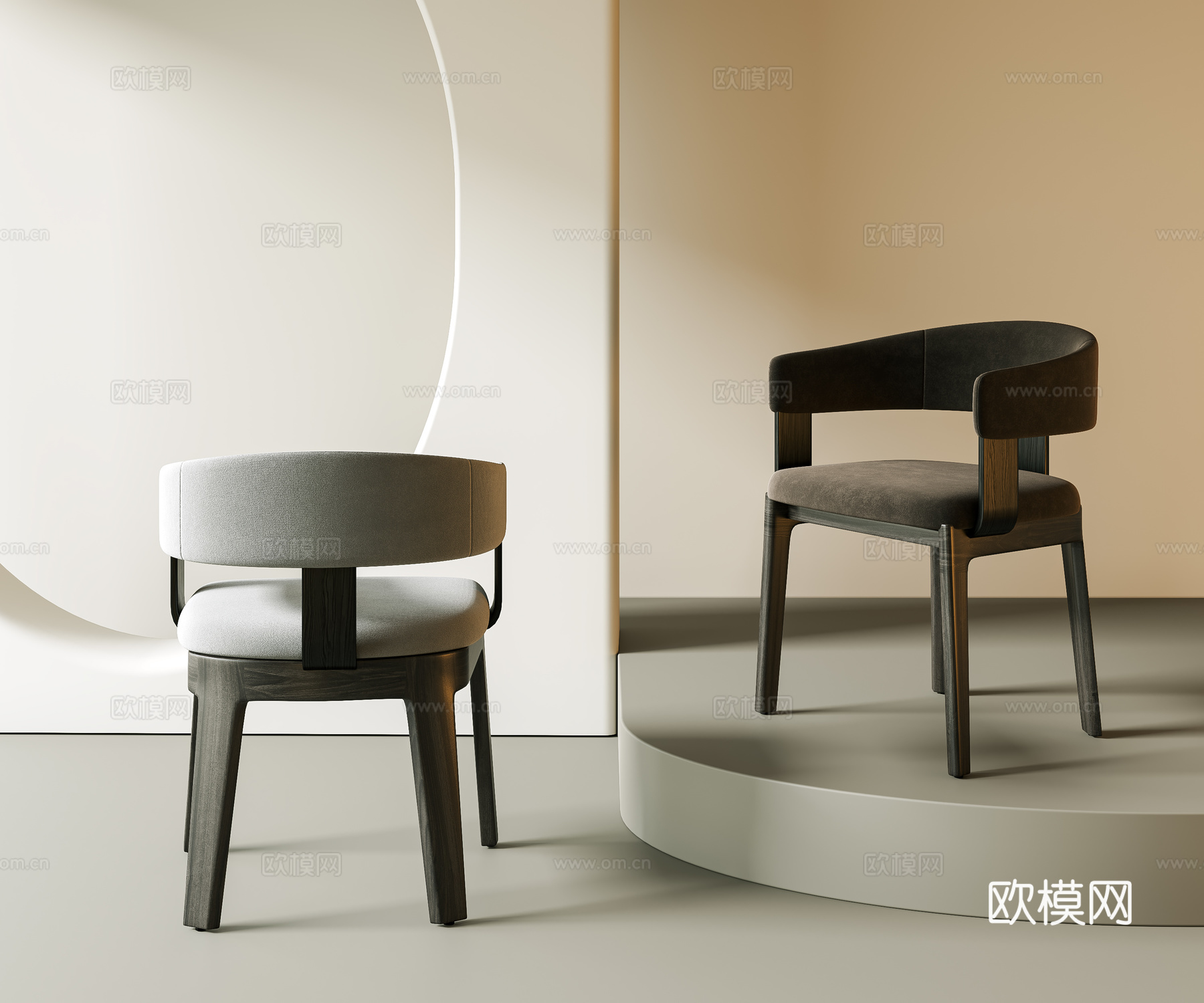 米洛提餐椅 单椅 现代餐椅 意式餐椅 椅子su模型