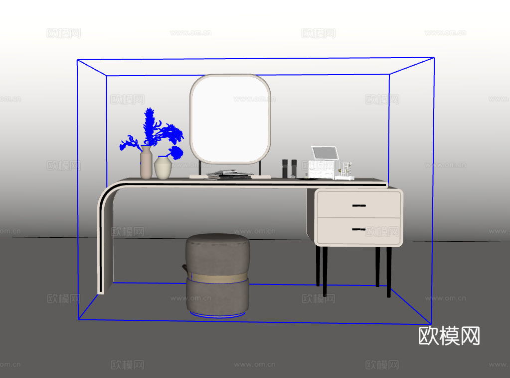 梳妆台su模型