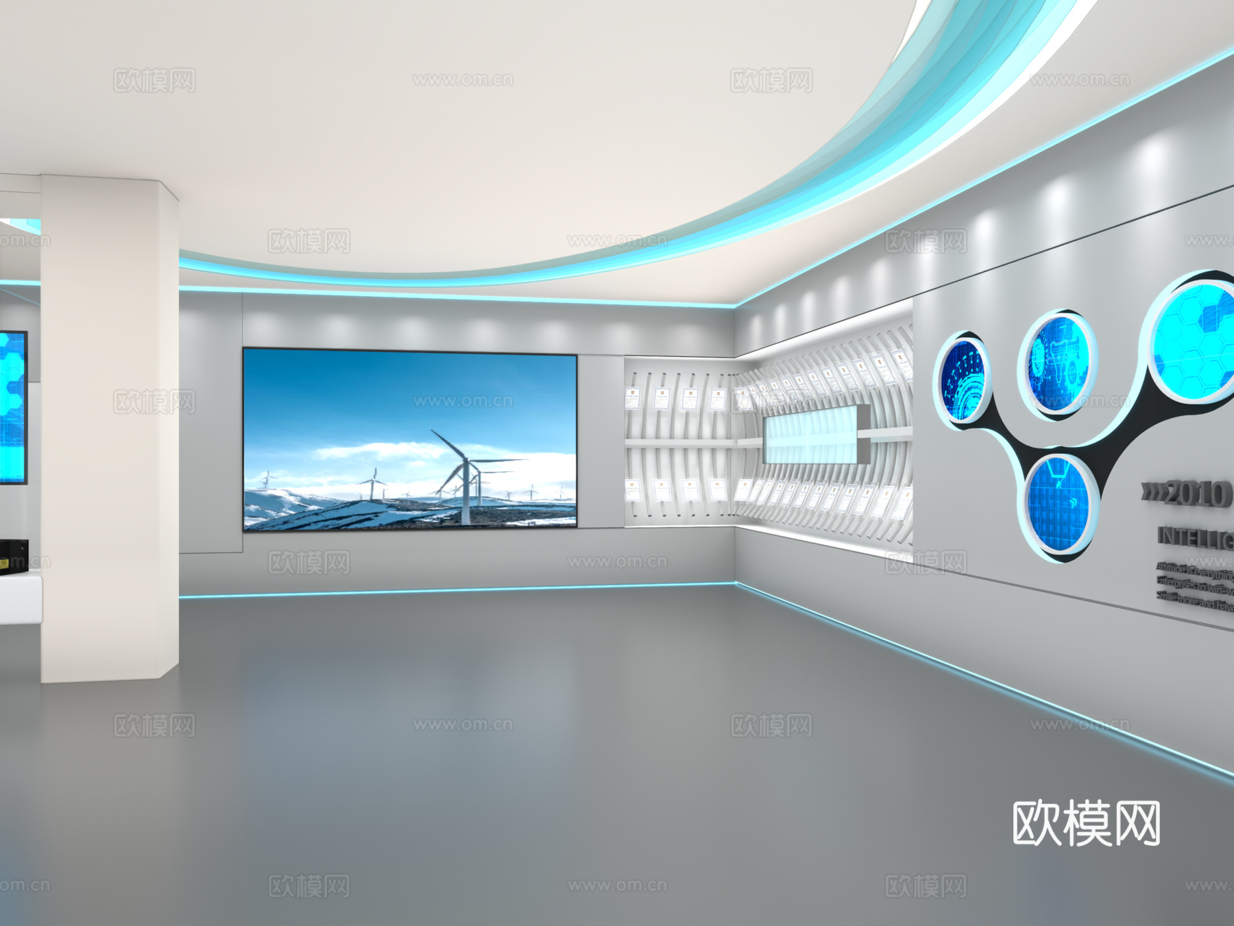 科技展厅3d模型下载（渲染图4）