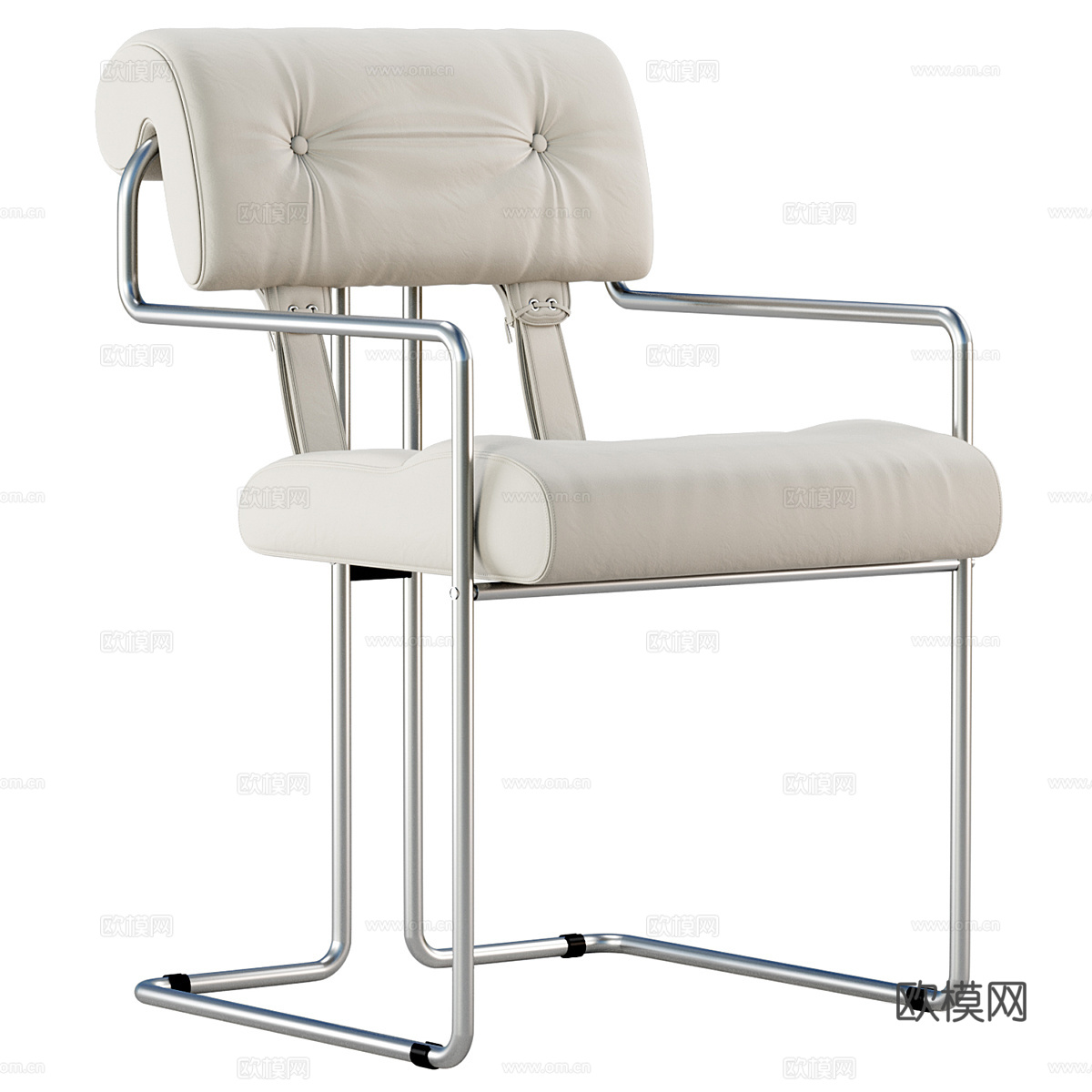 现代 包豪斯扶手椅 休闲椅 餐椅 书椅 土库曼椅su模型