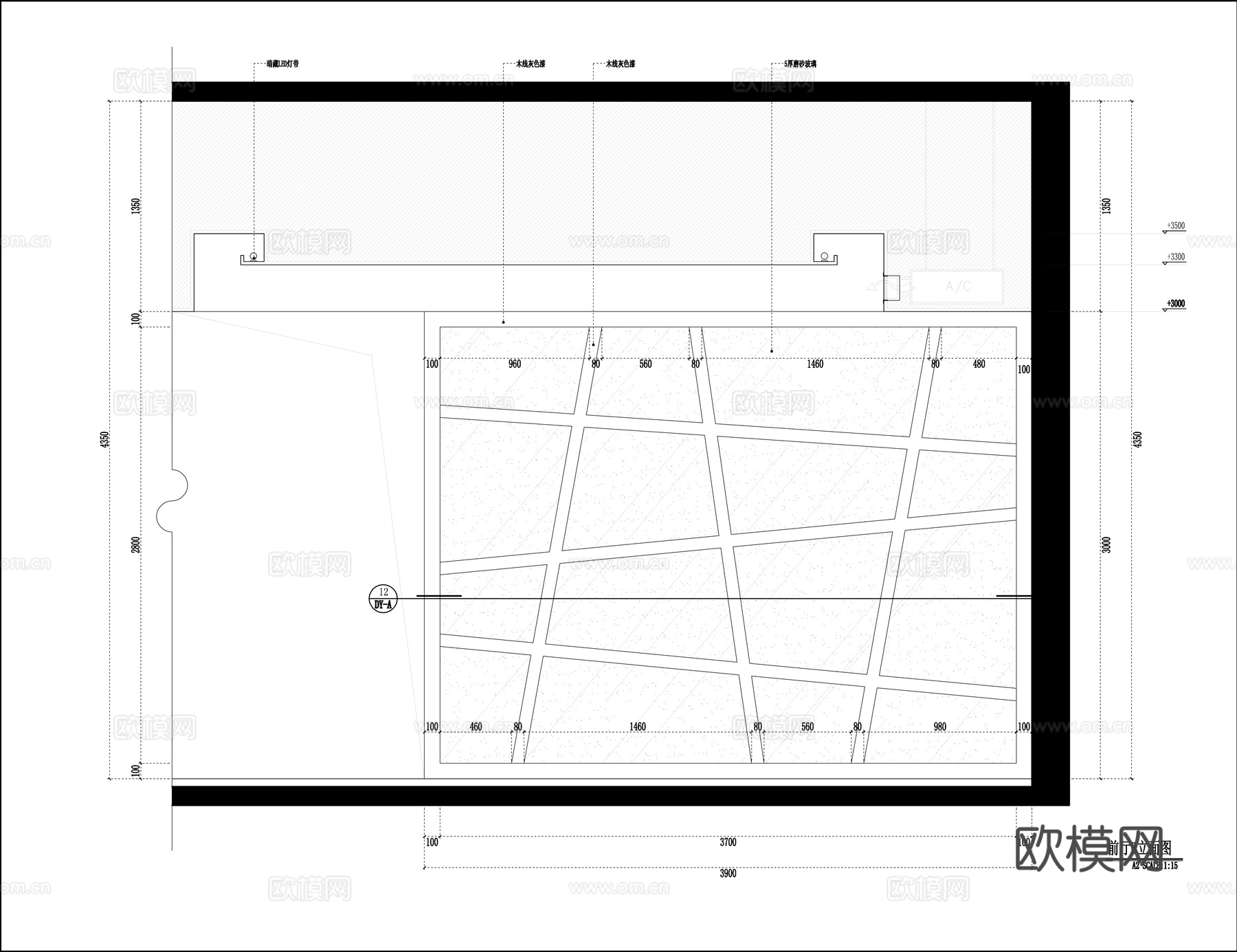 最新全套中式办公室施工图合集cad施工图