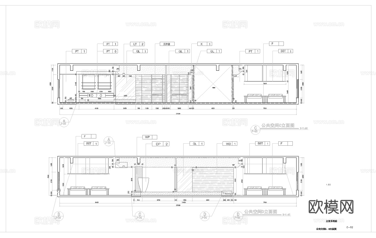 最新全套工业风办公室施工图合集cad施工图