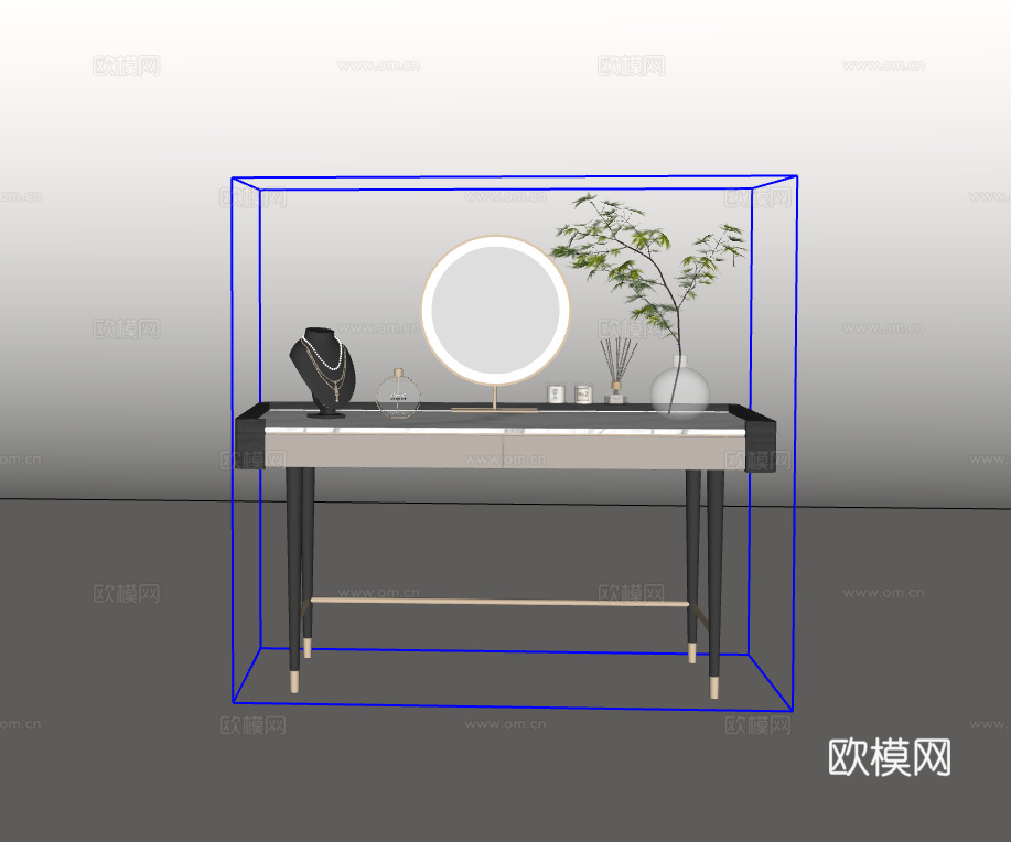梳妆台su模型