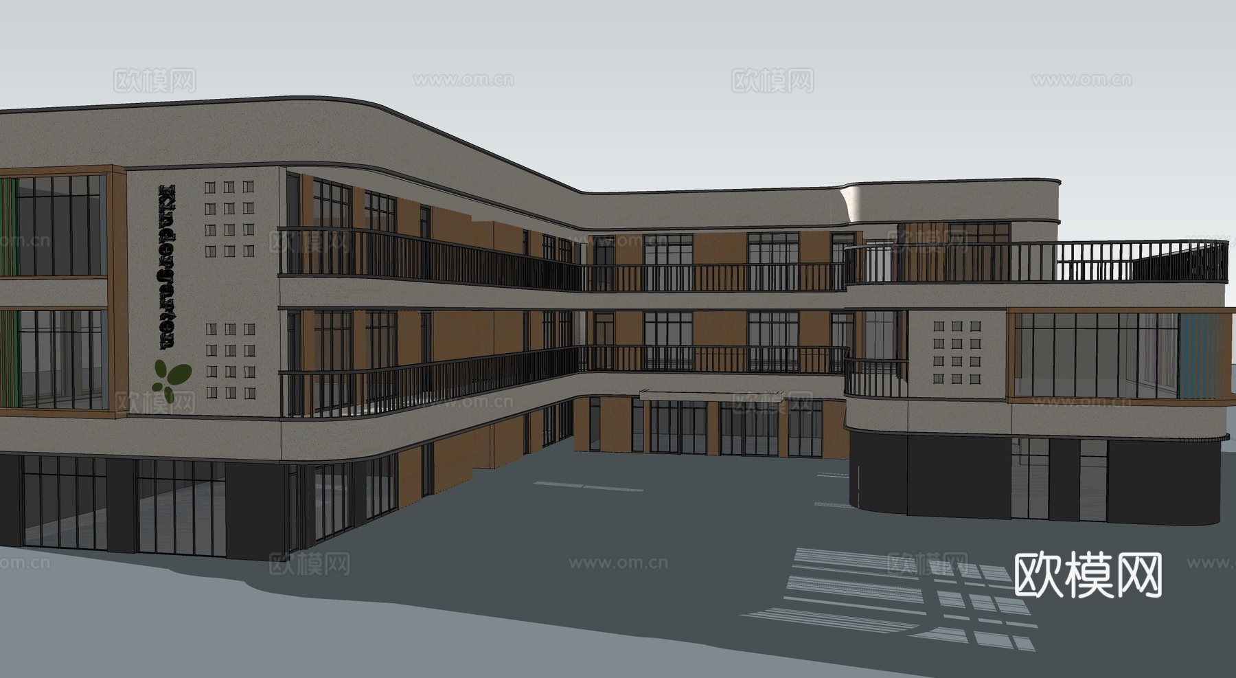 学校建筑 幼儿园建筑su模型
