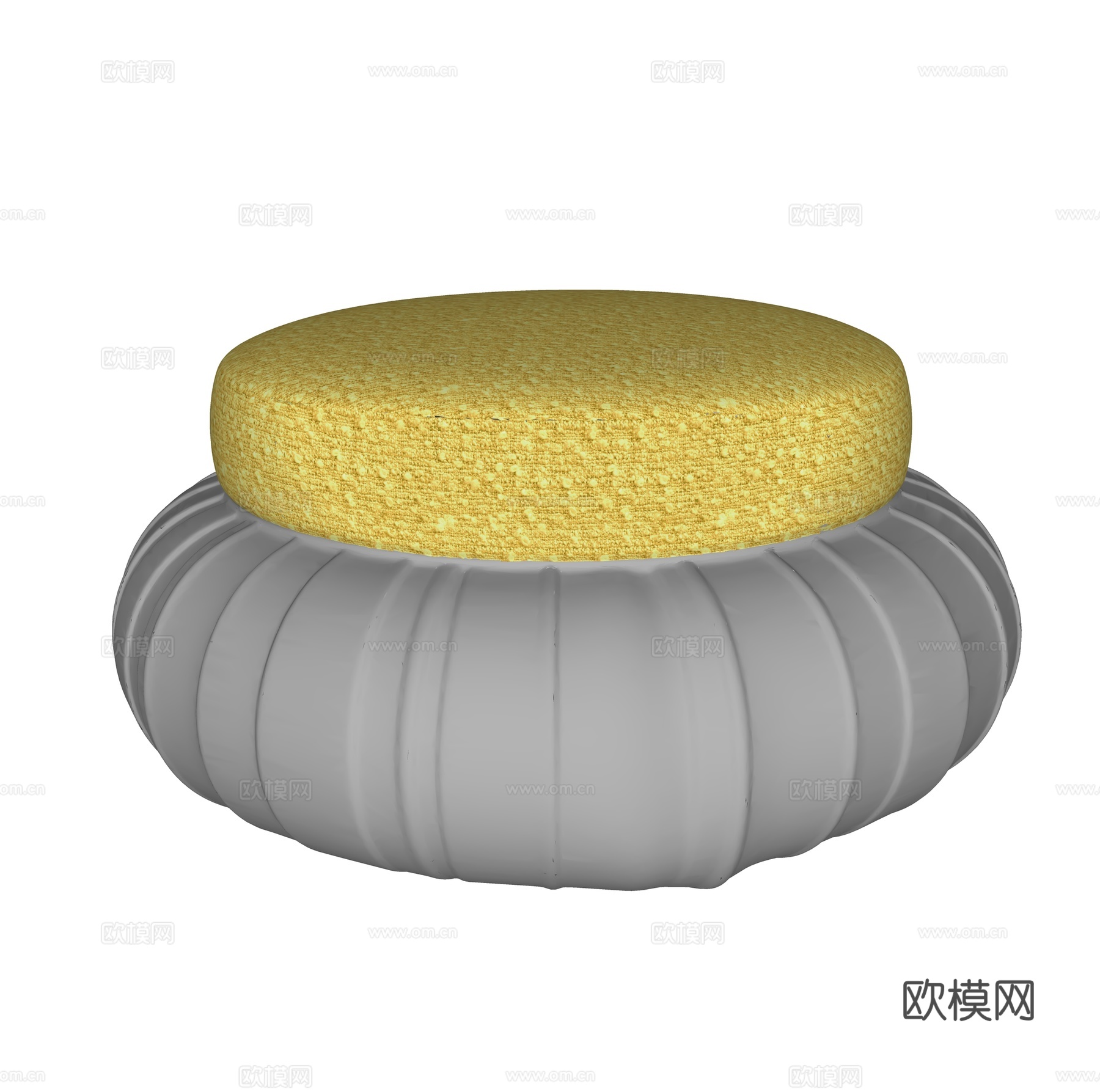 圆形沙发凳 矮凳su模型