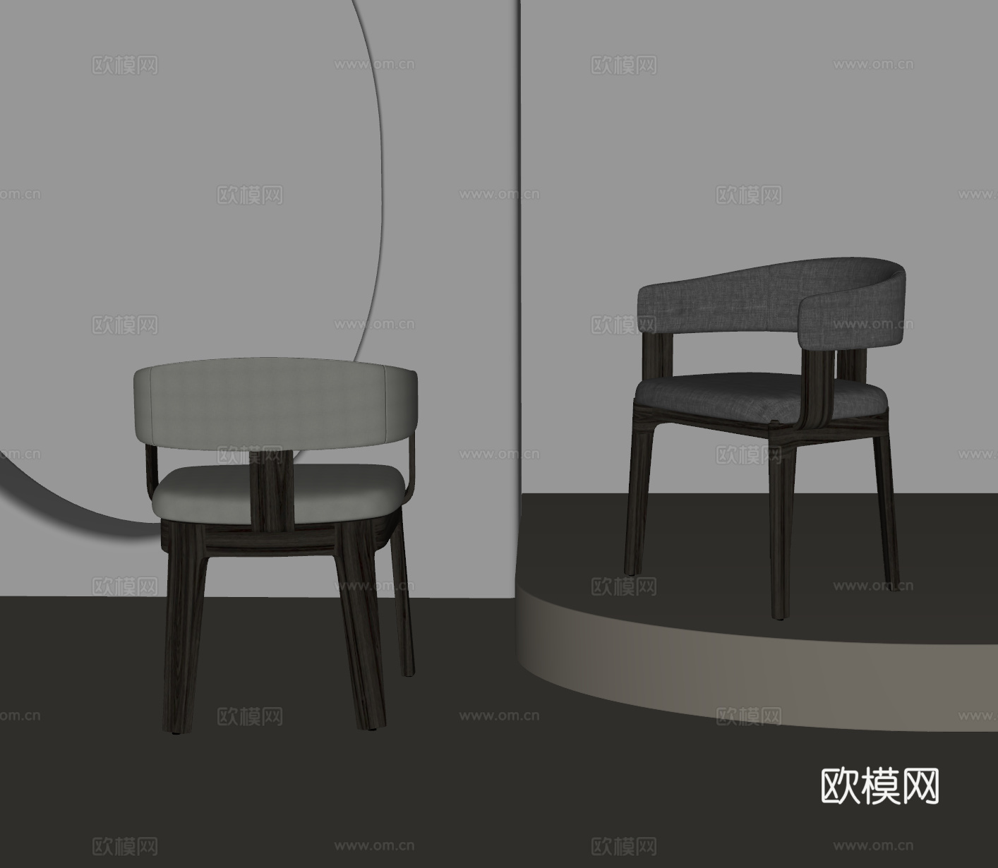 米洛提餐椅 单椅 现代餐椅 意式餐椅 椅子su模型