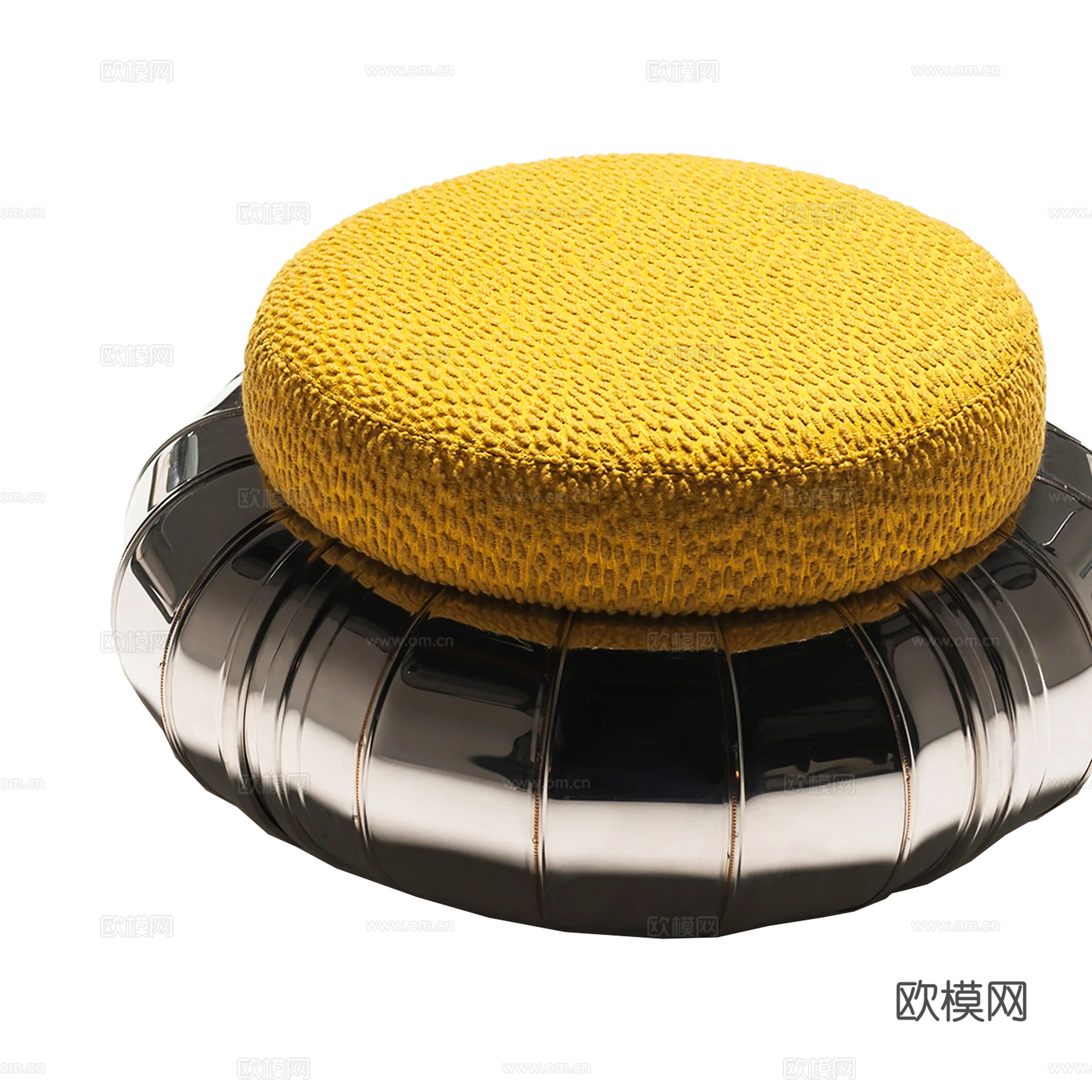 圆形沙发凳 矮凳su模型