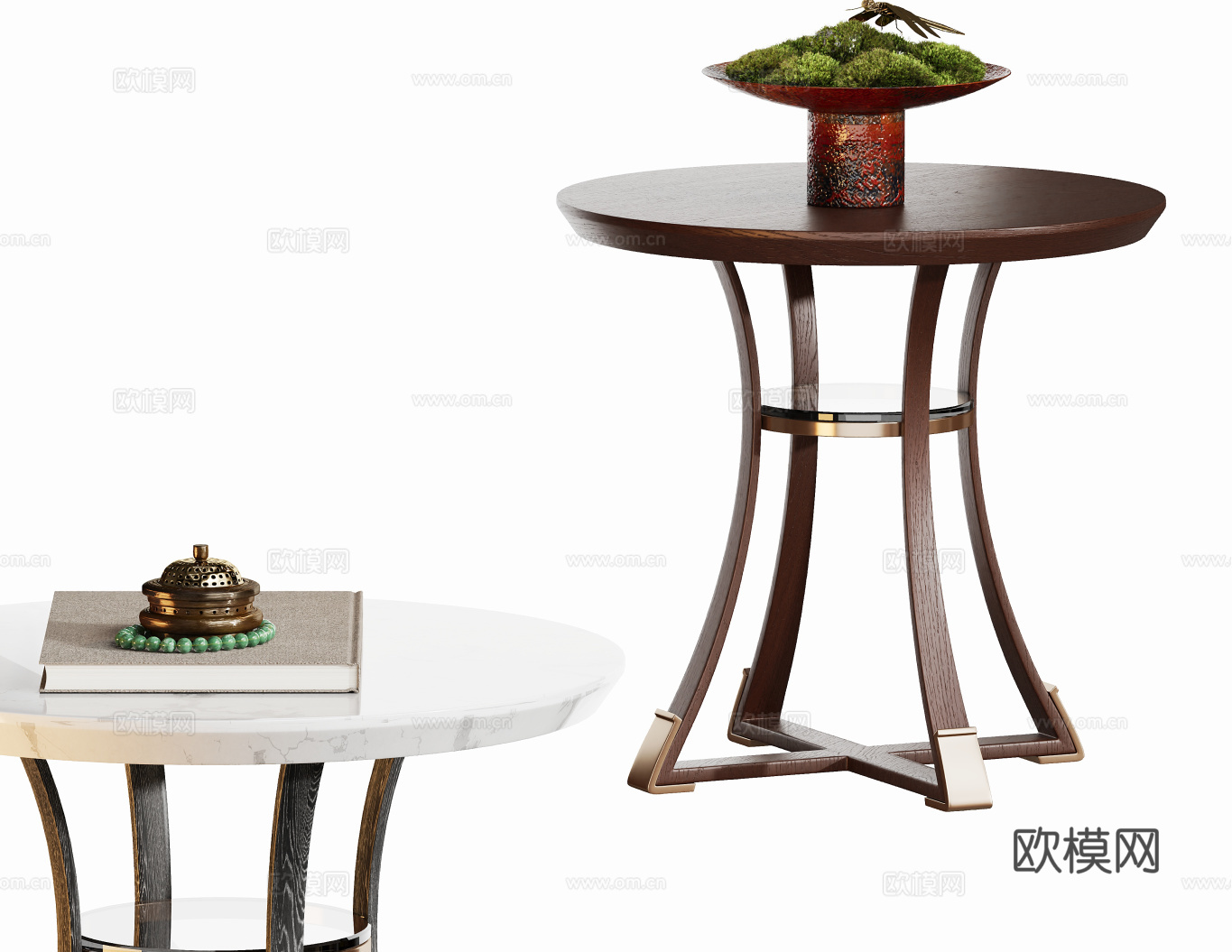 现代轻奢角几边几su模型