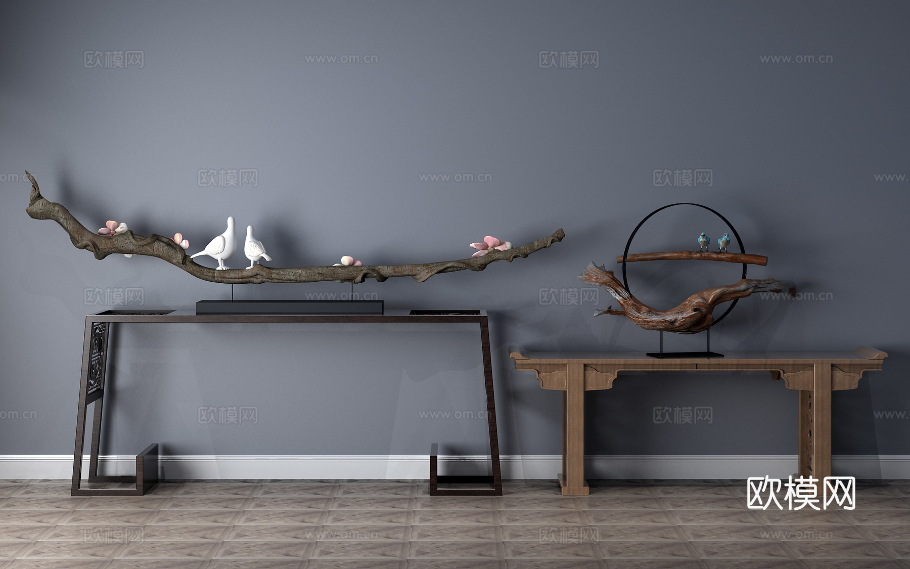 中式餐边柜 边柜3d模型下载