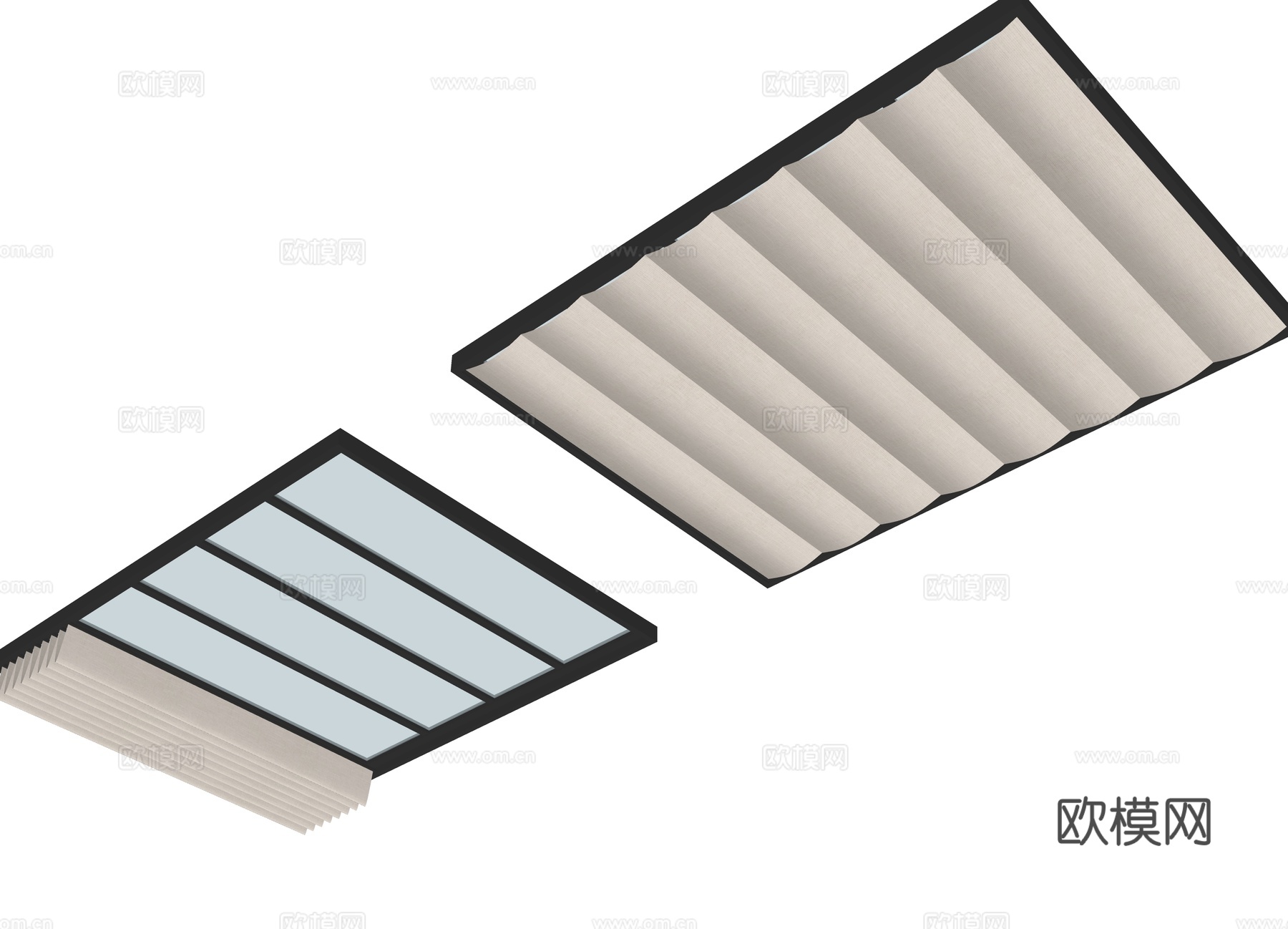 新中式遮阳棚 遮阳帘 停车棚顶 电动遮阳帘 廊架遮阳帘 遮阳su模型