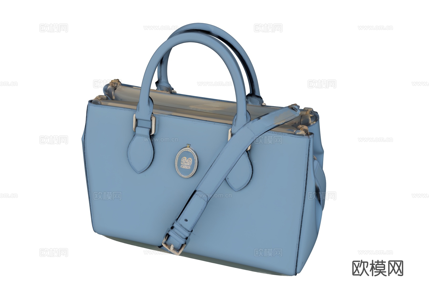 淡蓝色女士手提包su模型