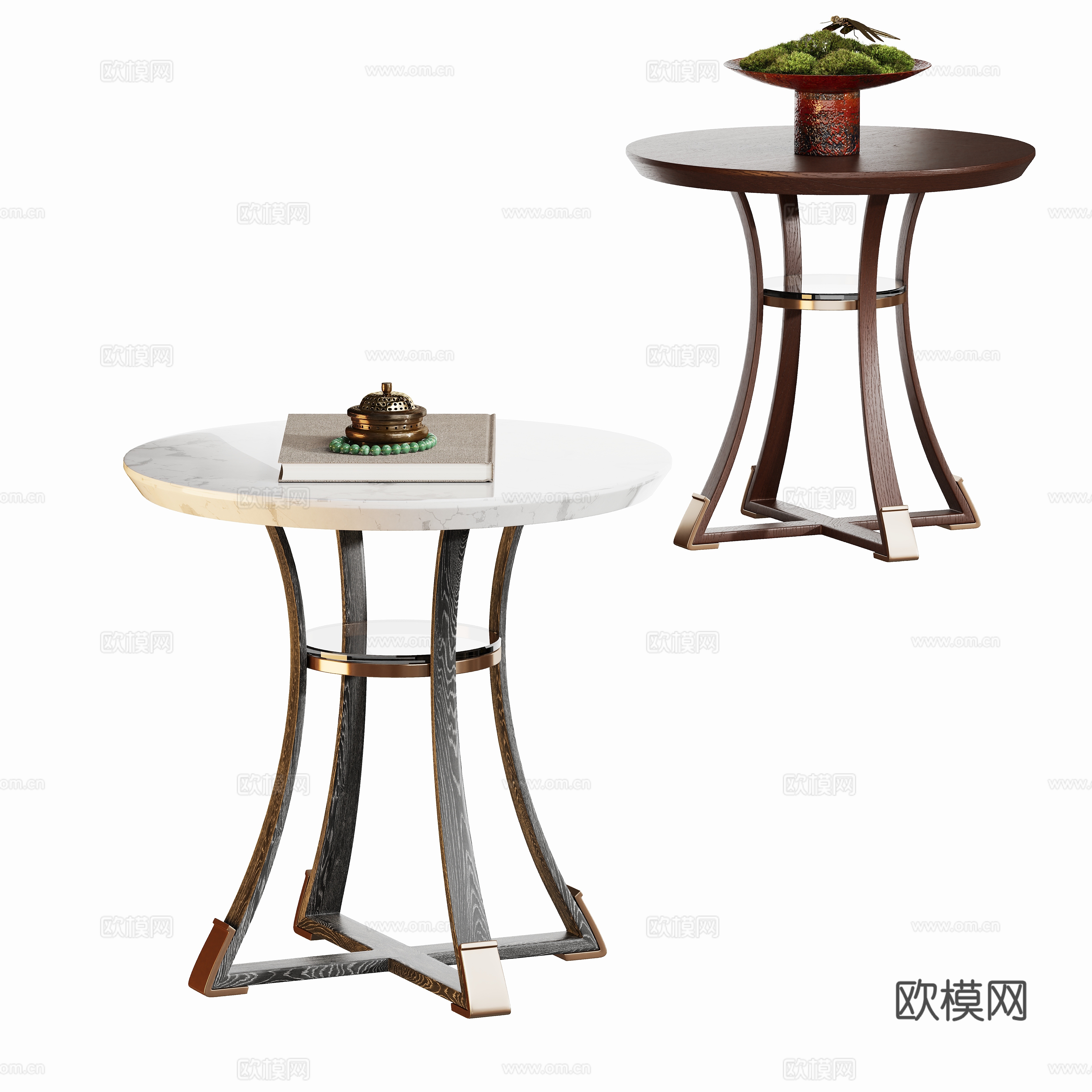 现代轻奢角几边几su模型