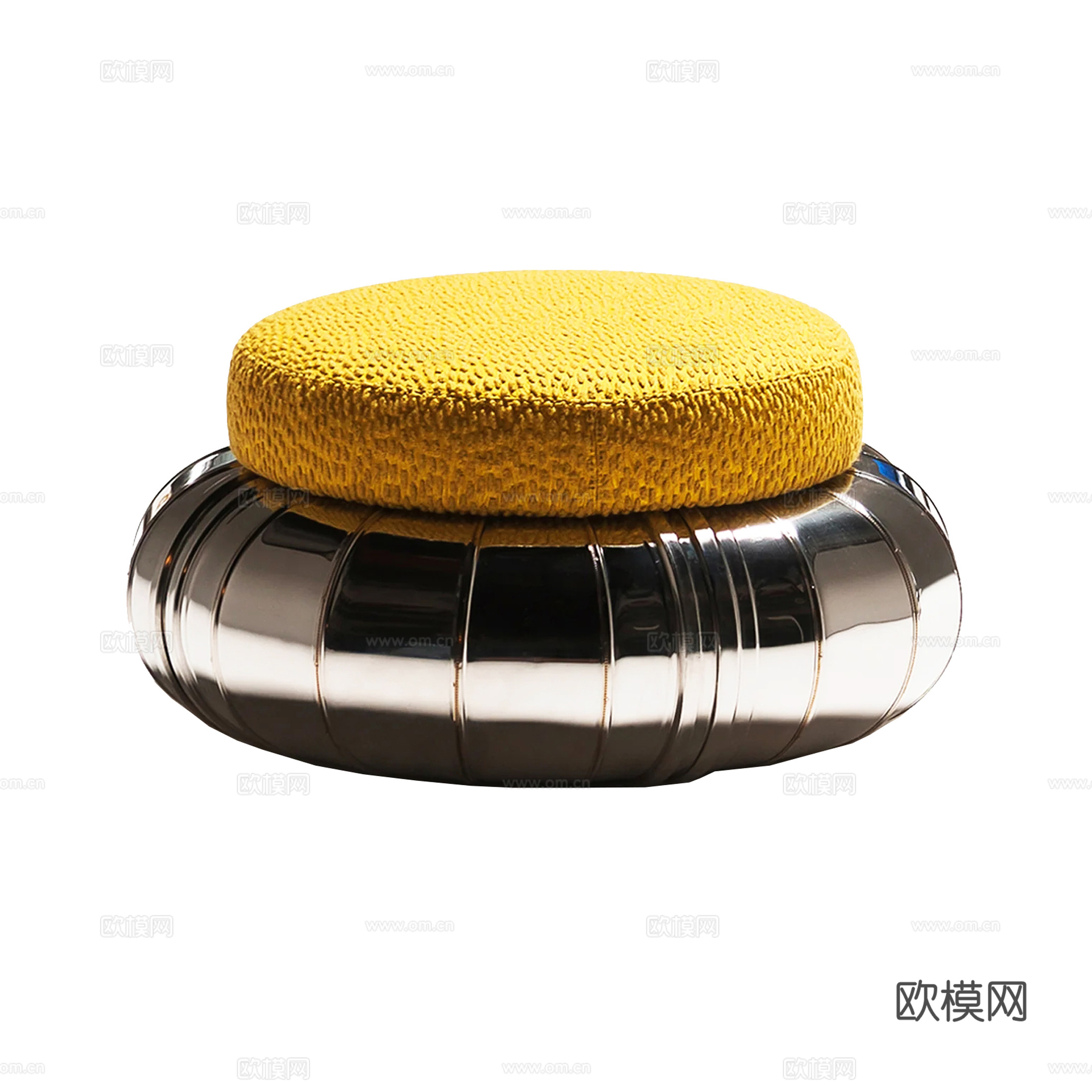 圆形沙发凳 矮凳su模型