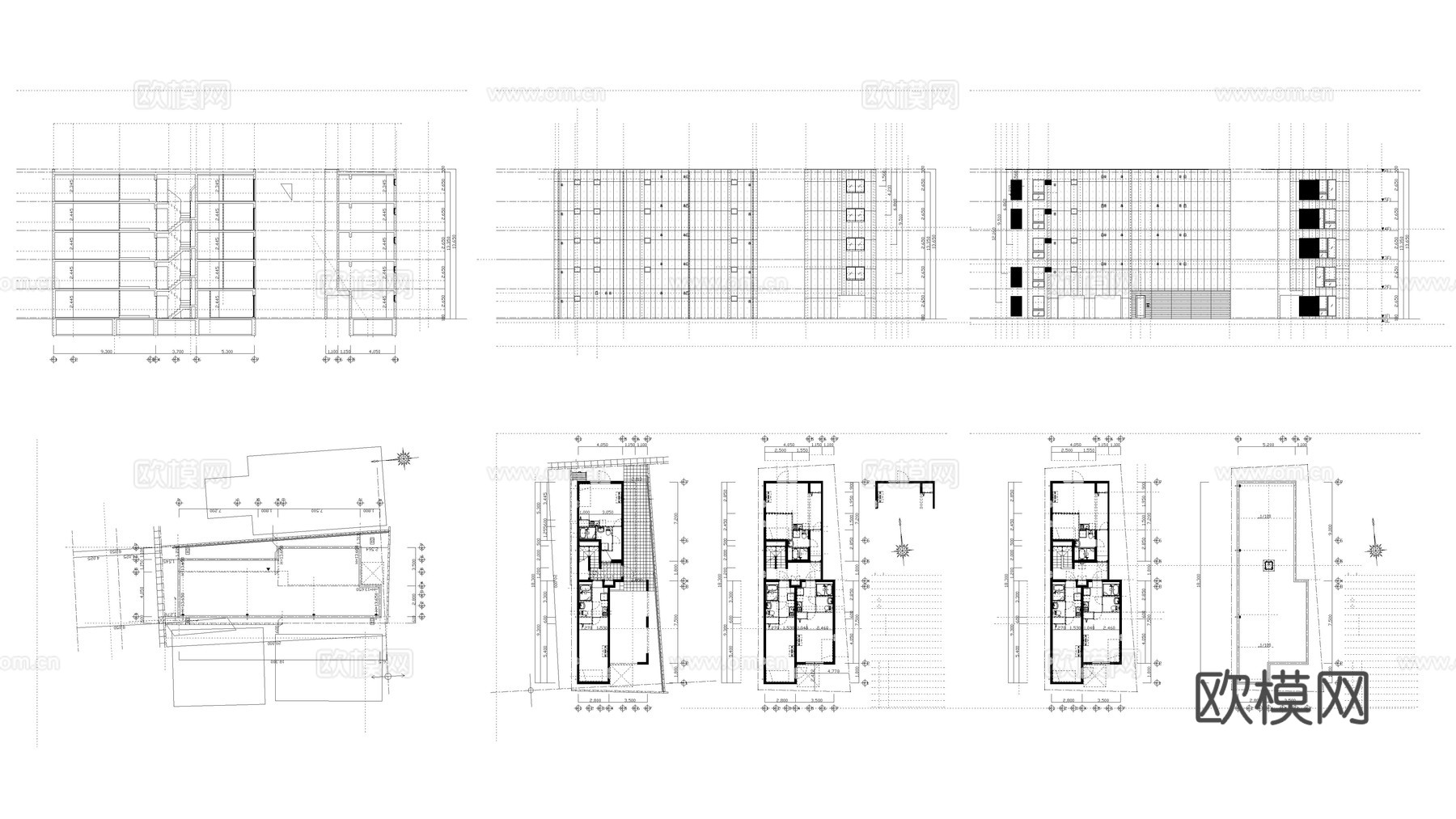 多层公寓住宅cad施工图