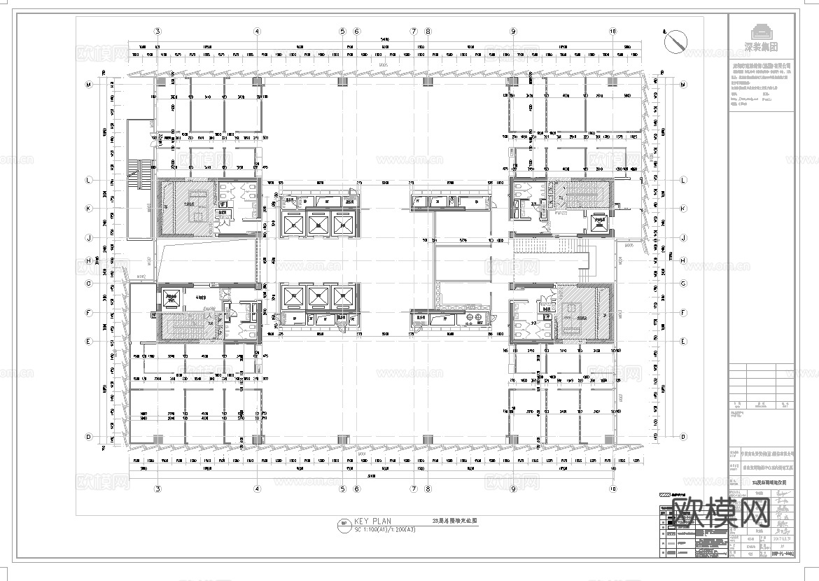 最新全套现代办公楼施工图合集cad施工图