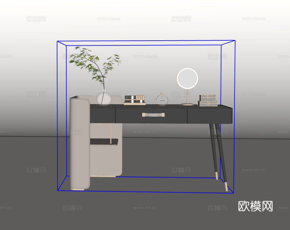 梳妆台su模型